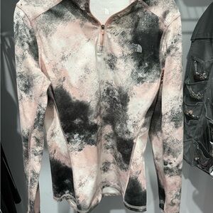 The North Face Pink and Black Zip-Up